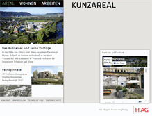 Tablet Screenshot of kunzareal.ch